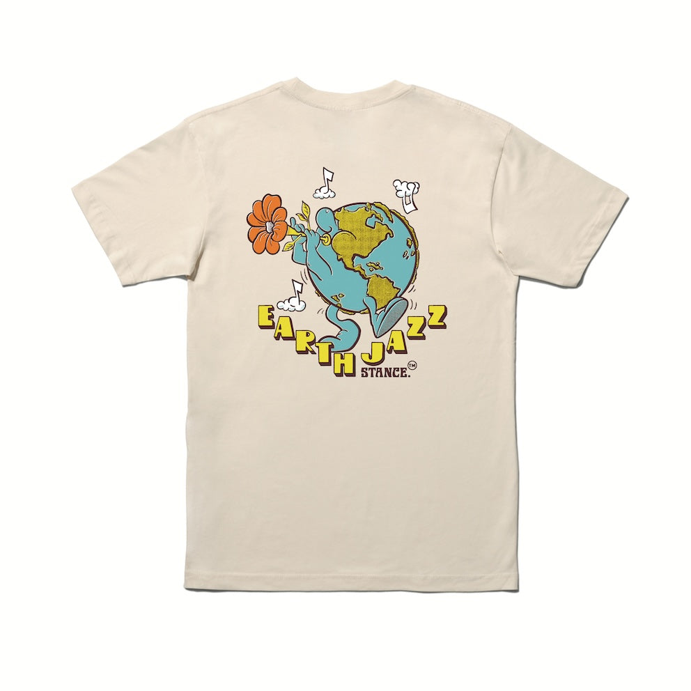 EARTH JAZZ SS【UNISEX】-VINTAGE WHITE-