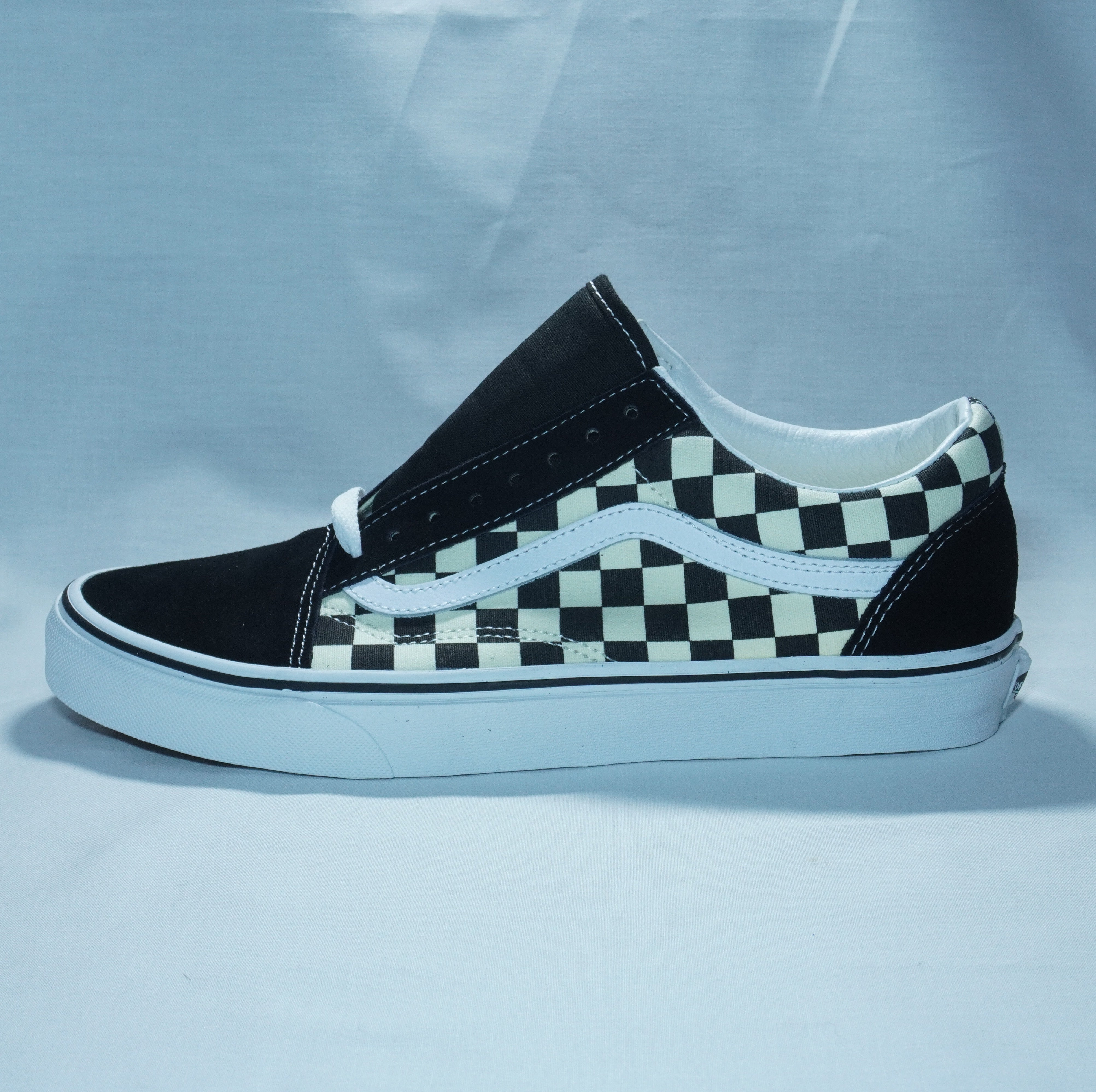 OLD SKOOL-(PRIMARY CHECK)BLACK/WHITE-