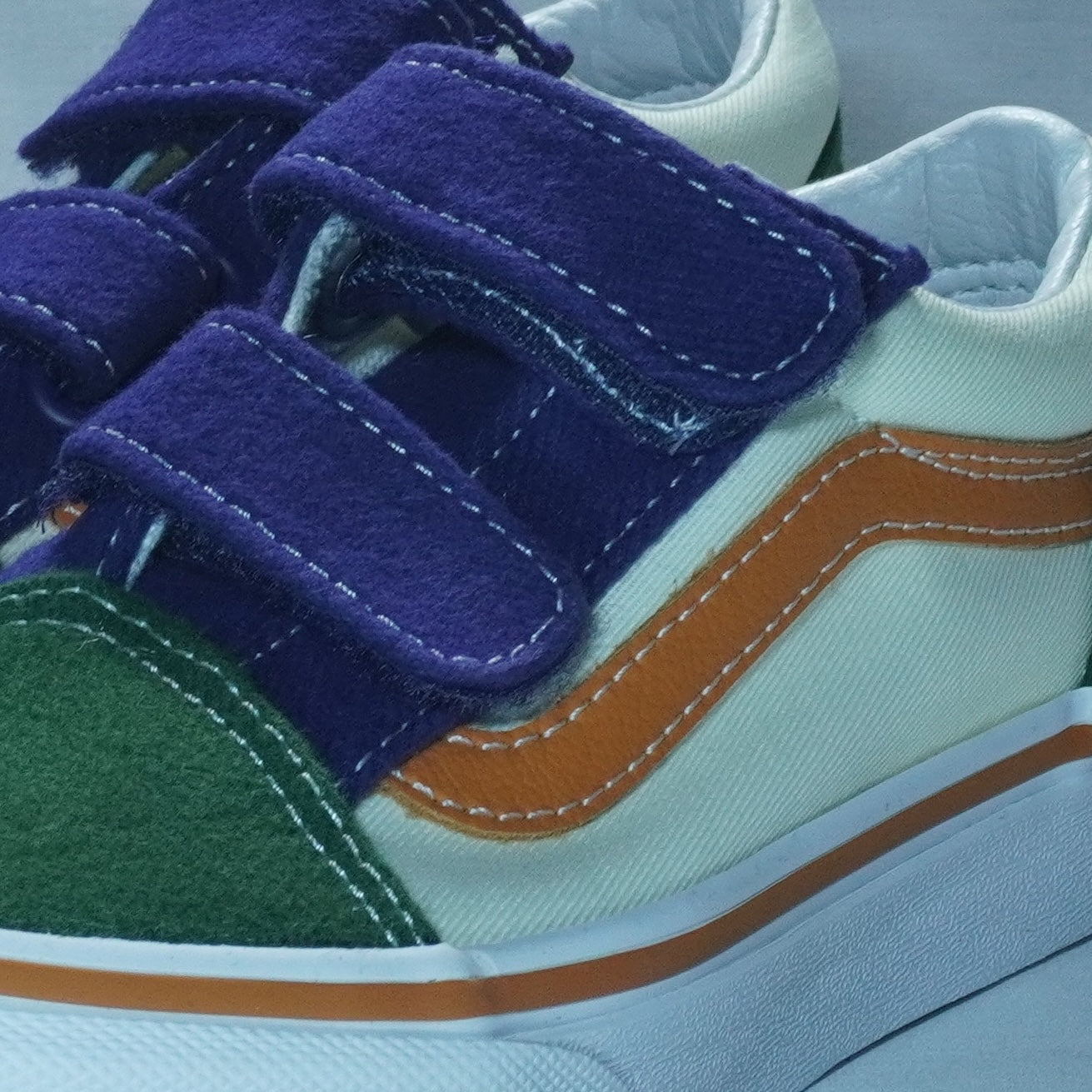 【KID'S】OLD SKOOL V-TWILL BLOCK MULTI/TRUE WHITE-