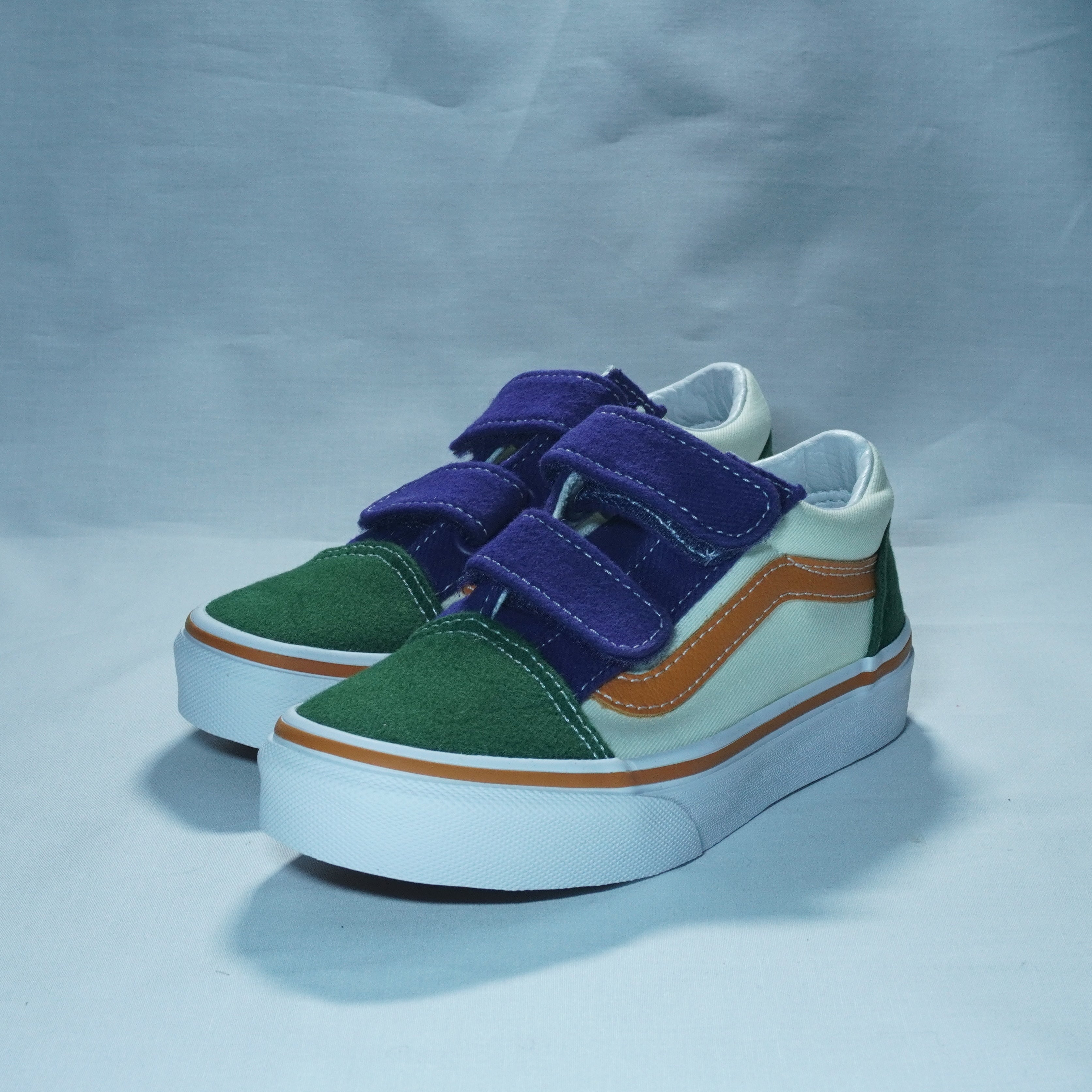 【KID'S】OLD SKOOL V-TWILL BLOCK MULTI/TRUE WHITE-