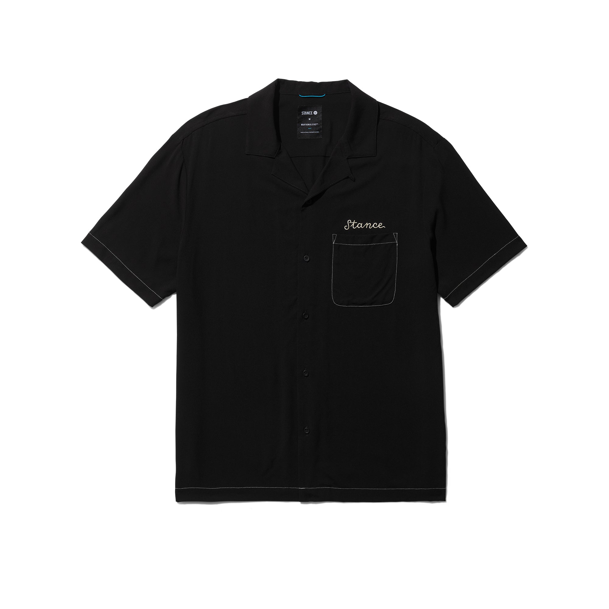 YOTO SS BUTTON UP-BLACK-【MEN'S】