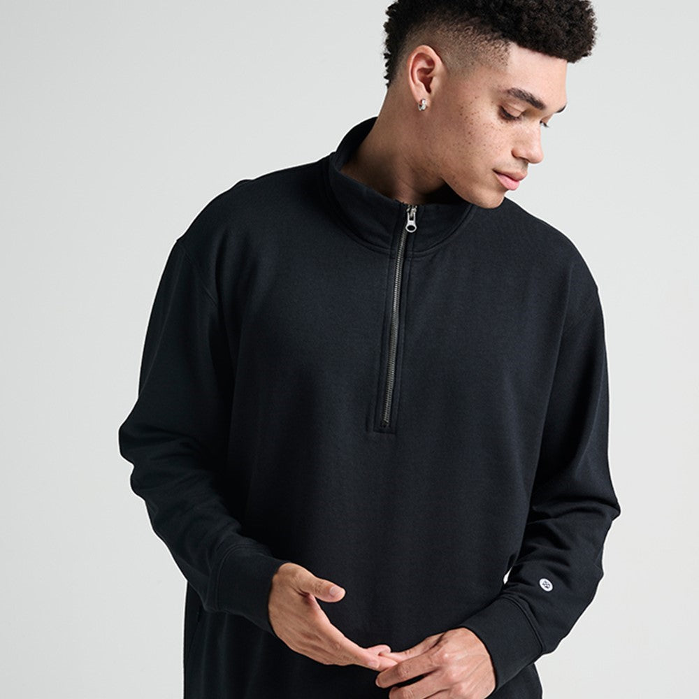SHELTER 1/2 ZIP【UNISEX】-BLACK-