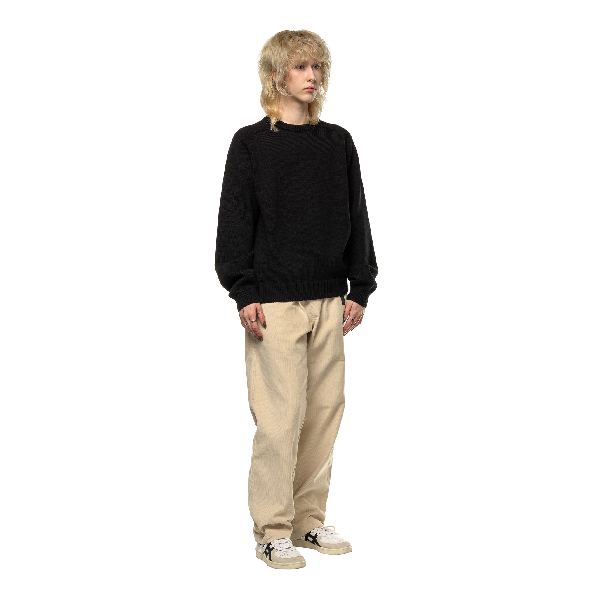 KNIT SWEATER -BLACK-