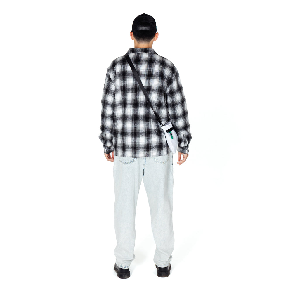 HEAVYWEIGHT PLAID SHIRT -BLACK-