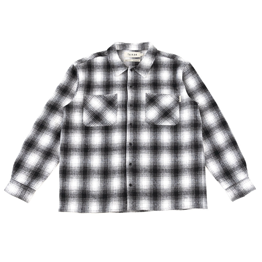 HEAVYWEIGHT PLAID SHIRT -BLACK-