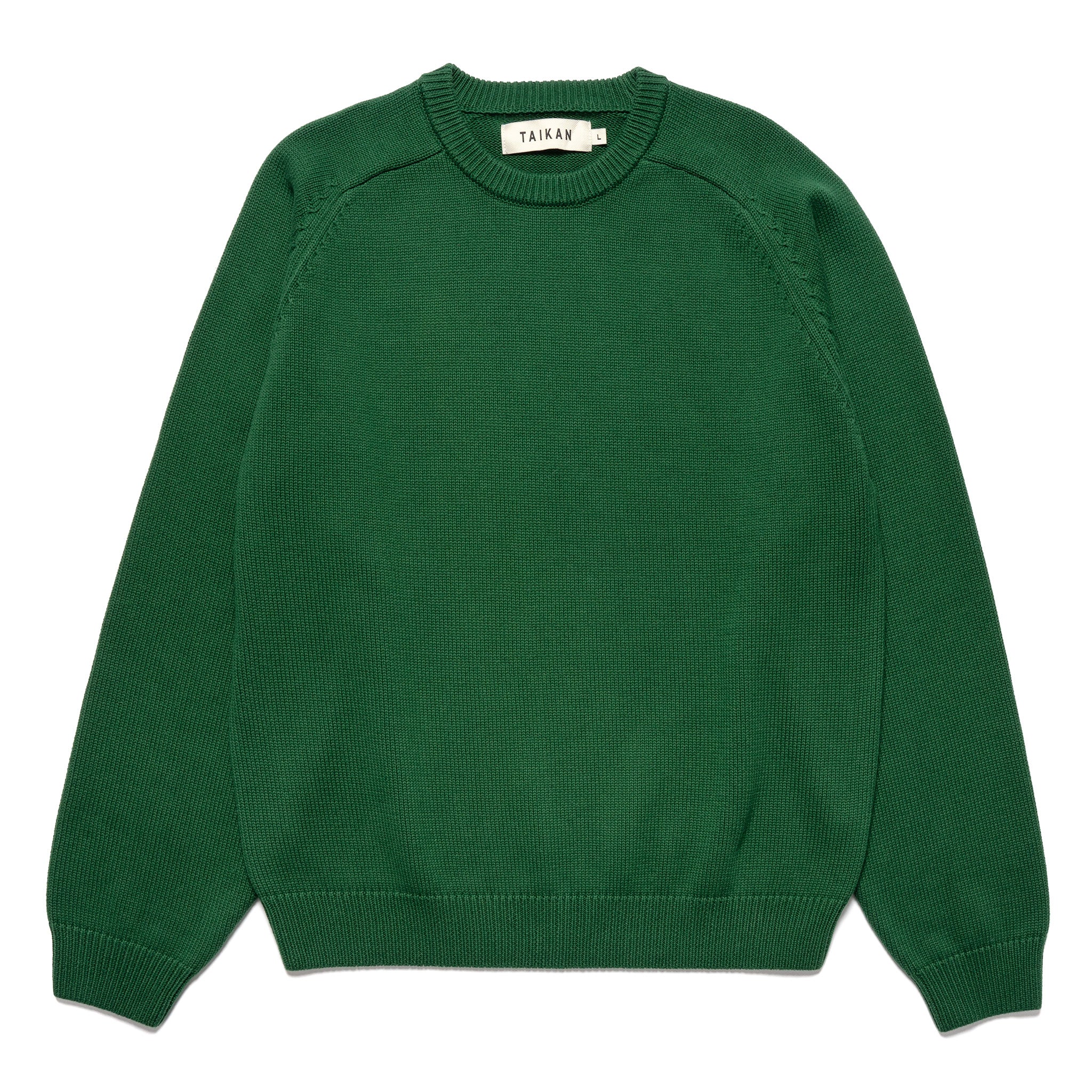 KNIT SWEATER -FOREST GREEN-