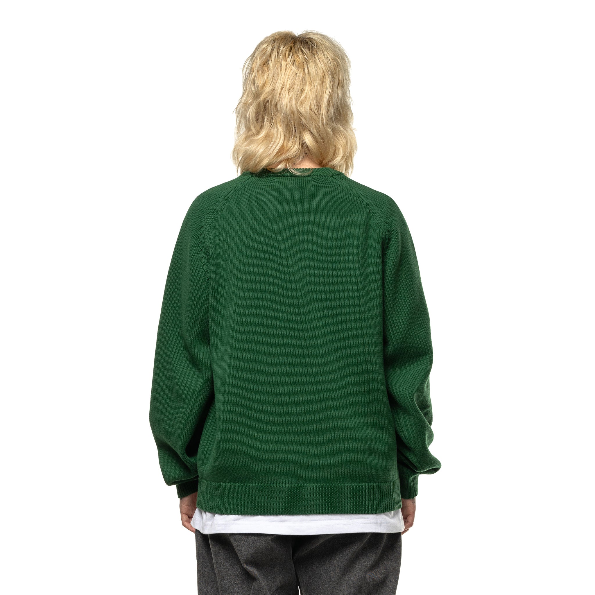 KNIT SWEATER -FOREST GREEN-